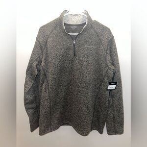 Eddie Bauer Men’s Quarter Zip | Radiator Fleece Pullover | Charcoal | Size L NWT